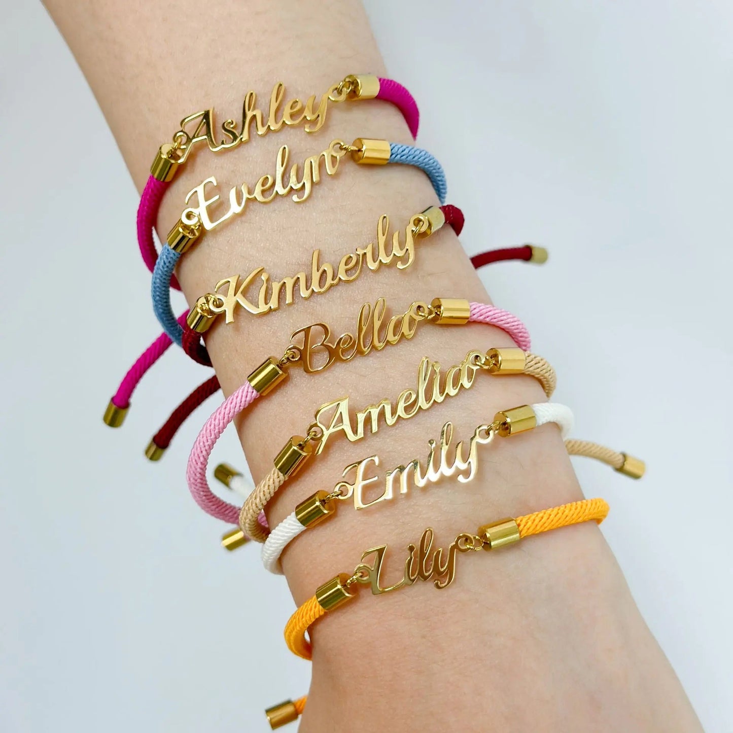 Personalized Colorful Rope Chain Custom Name Bracelet Personalized Adjustable Name Jewelry For Girls-0
