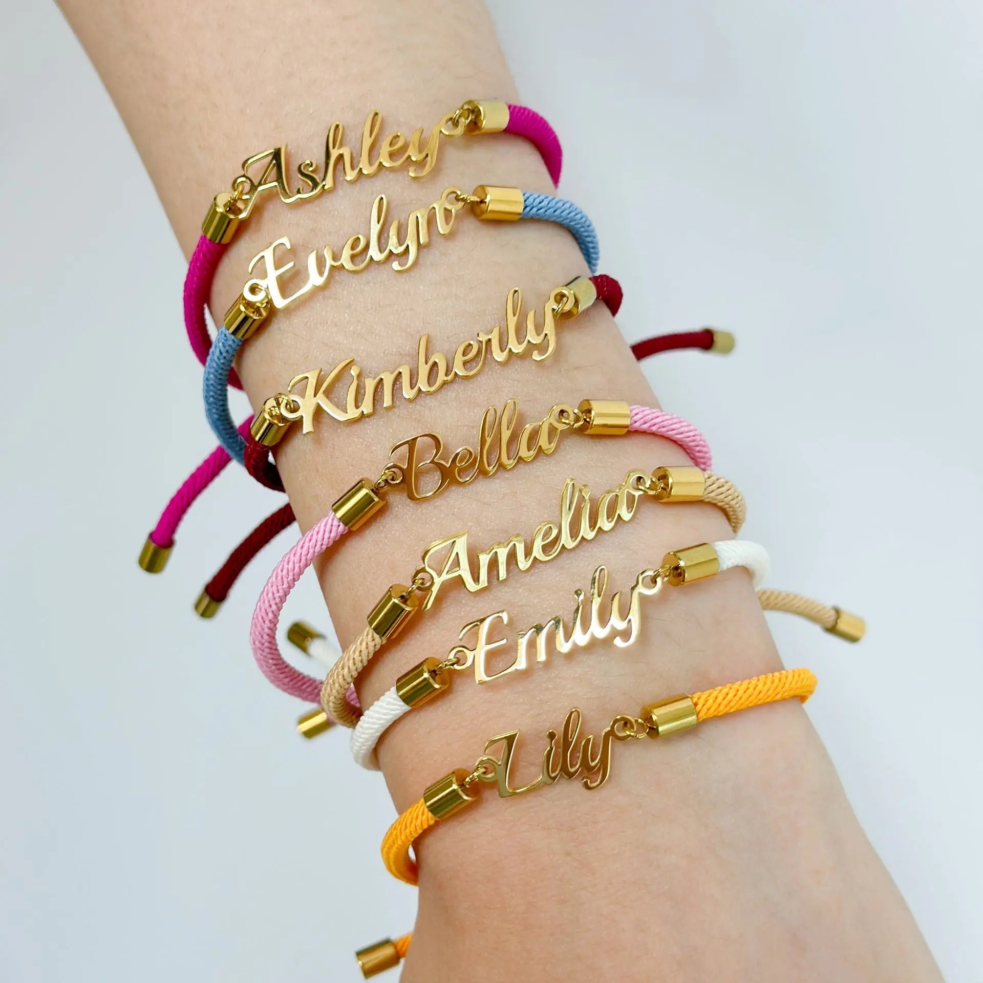 Personalized Colorful Rope Chain Custom Name Bracelet Personalized Adjustable Name Jewelry For Girls-0