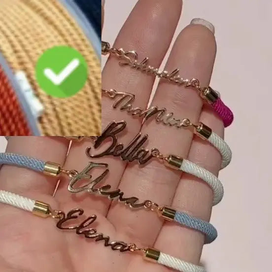 Personalized Colorful Rope Chain Custom Name Bracelet Personalized Adjustable Name Jewelry For Girls-8