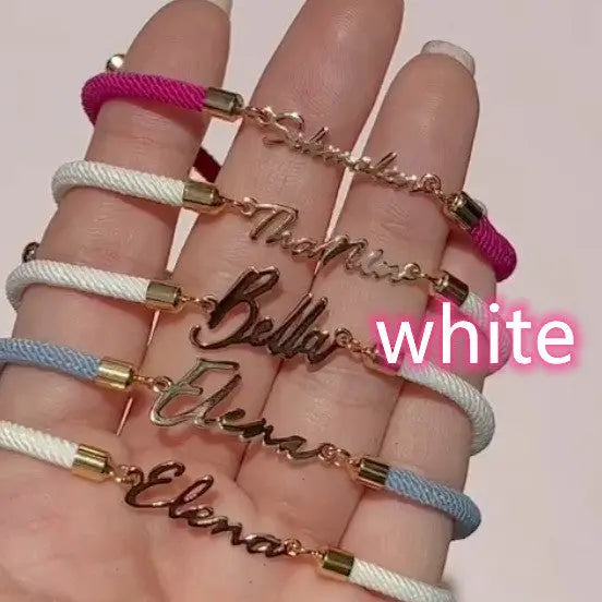 Personalized Colorful Rope Chain Custom Name Bracelet Personalized Adjustable Name Jewelry For Girls-4