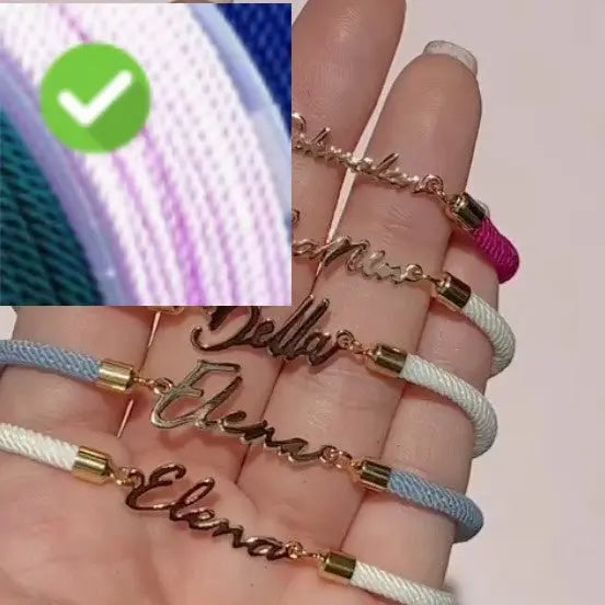 Personalized Colorful Rope Chain Custom Name Bracelet Personalized Adjustable Name Jewelry For Girls-13