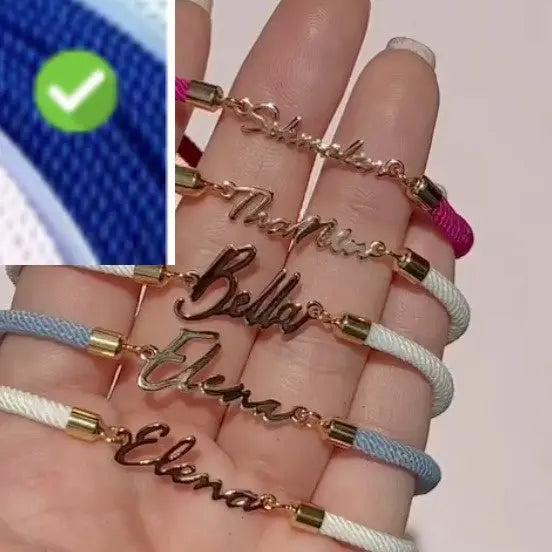 Personalized Colorful Rope Chain Custom Name Bracelet Personalized Adjustable Name Jewelry For Girls-14