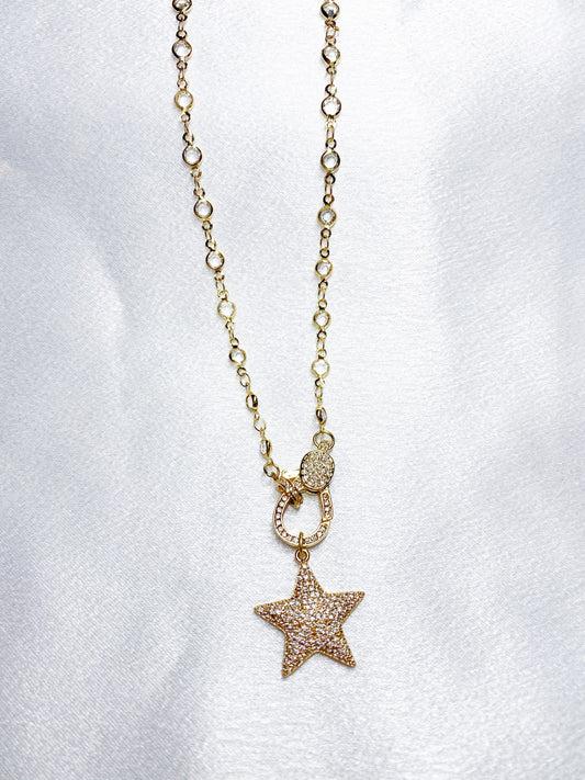 Diamond Star Clasp Necklace-0