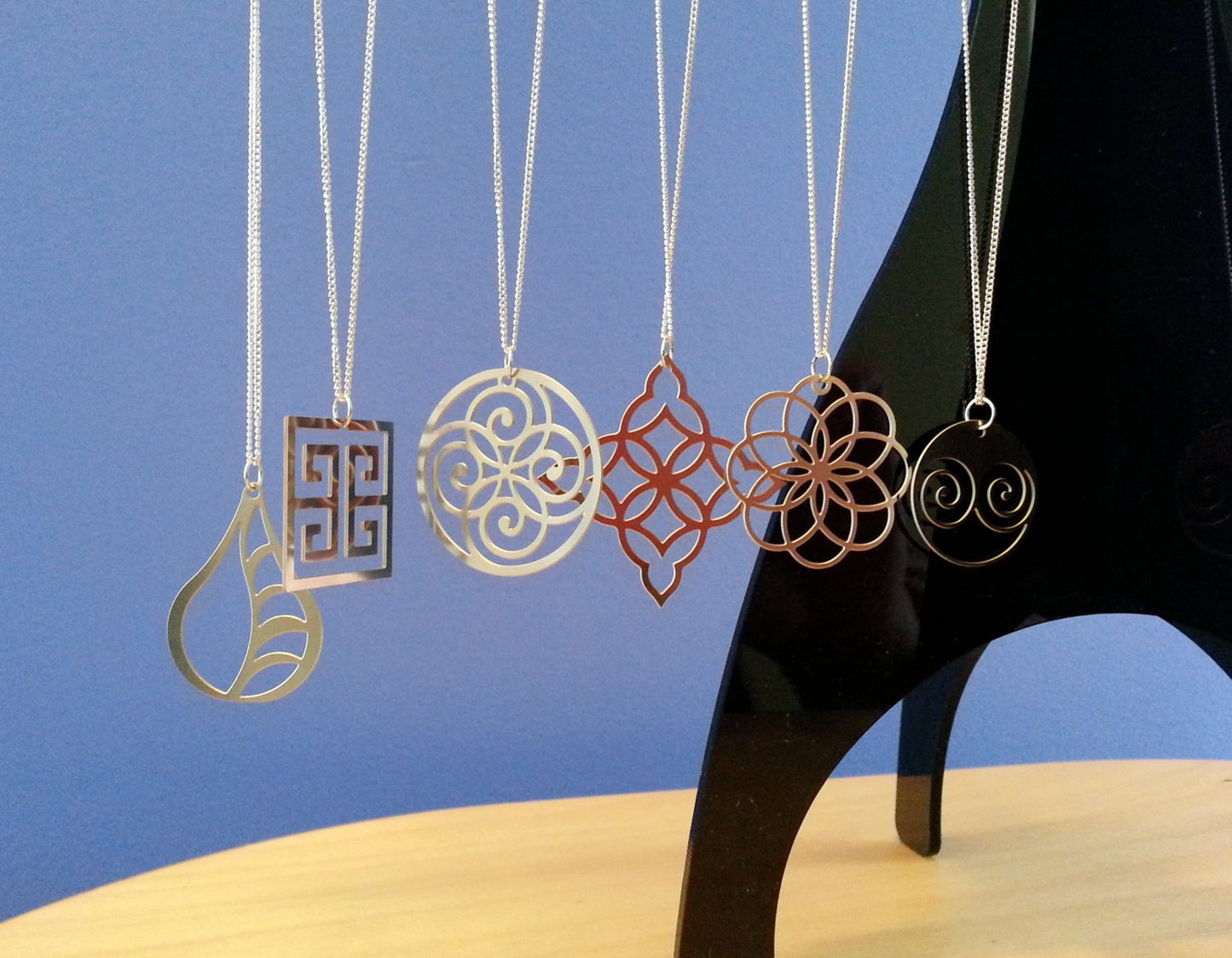 Greek Key Pendant in stainless steel